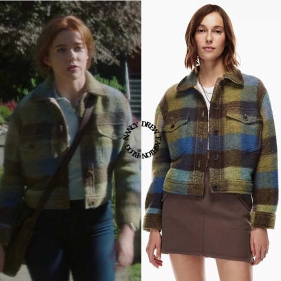 Aritzia Jackets & Blazers - Aritzia Wilfred free cropped shirt jacket  Shacket merino wool multi color plaid